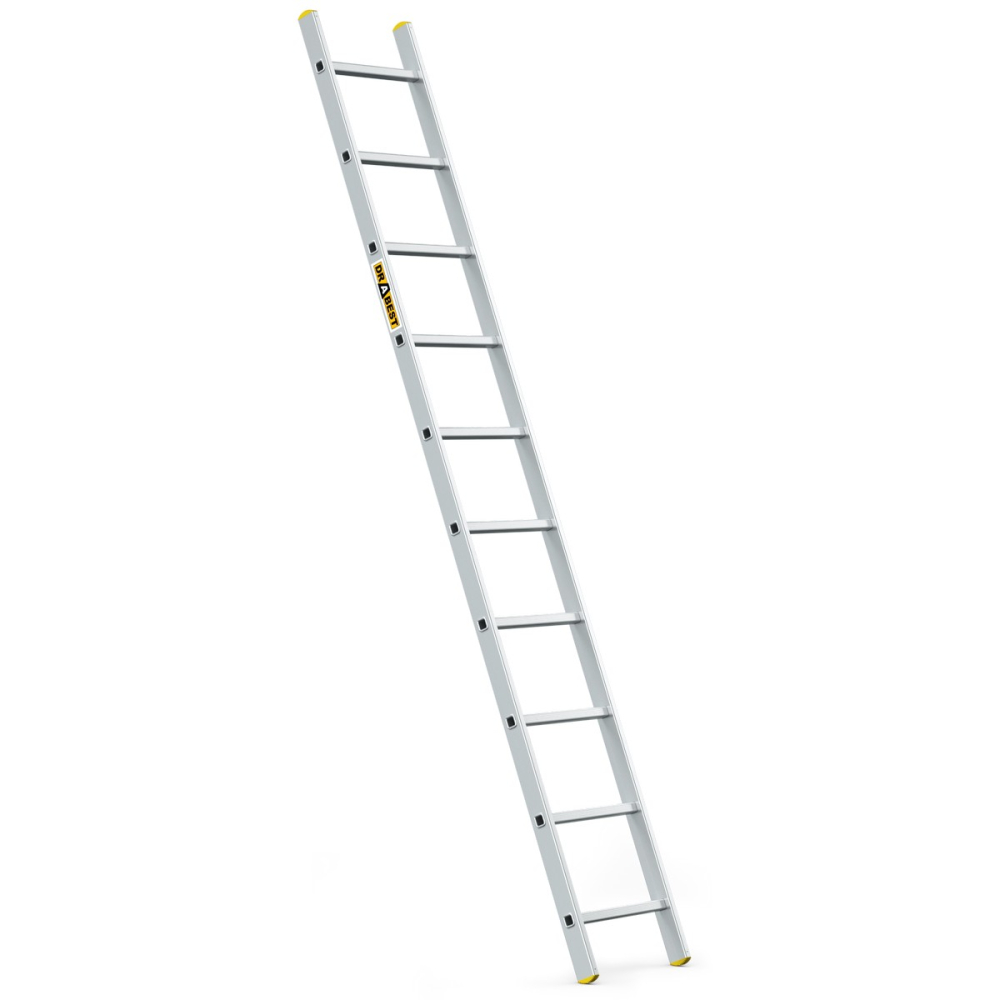 Hliníkový rebrík 1x10 priečok jednodielny DRABEST DP-10 PRO