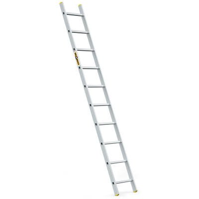 Hliníkový rebrík 1x10 priečok jednodielny DRABEST DP-10 PRO