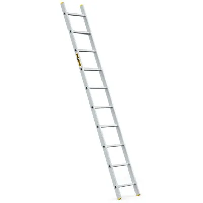 Hliníkový rebrík 1x10 priečok jednodielny DRABEST DP-10 PRO