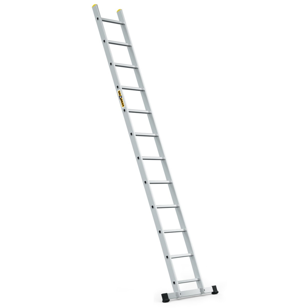 Hliníkový rebrík 1x12 priečok jednodielny DRABEST DP-12 PRO