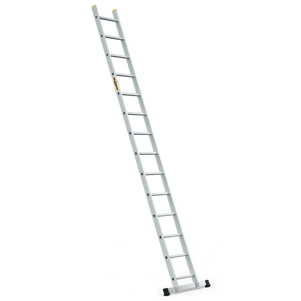 Hliníkový rebrík 1x14 priečok jednodielny DRABEST DP-14 PRO