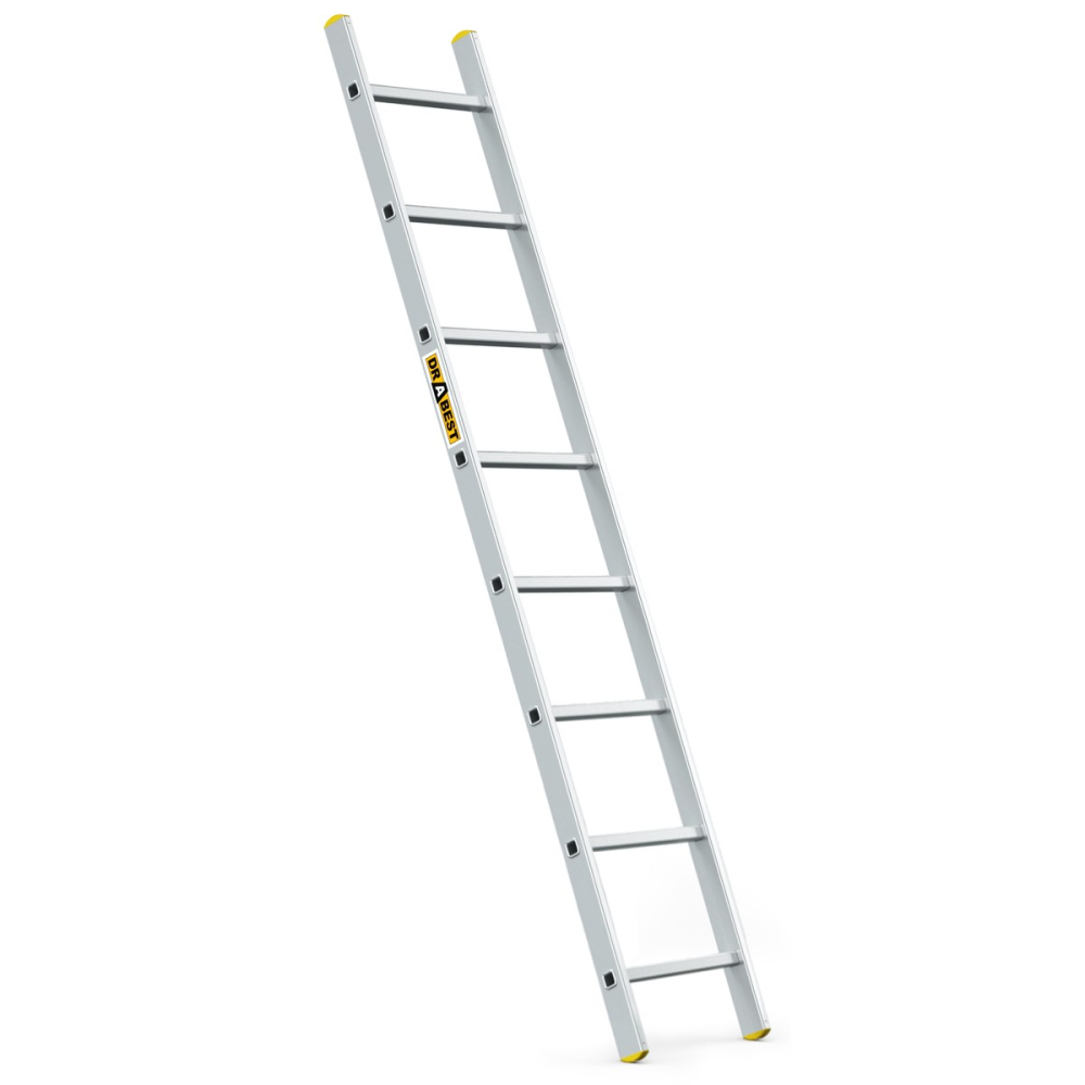 Hliníkový rebrík 1x8 priečok jednodielny DRABEST DP-8 PRO