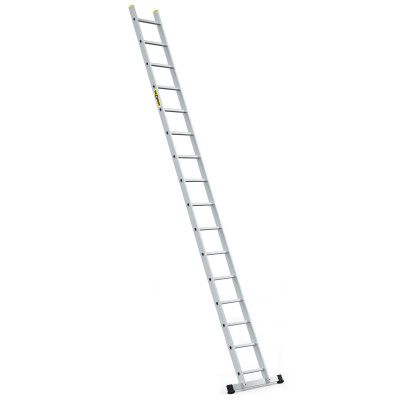 Hliníkový rebrík 1x16 priečok jednodielny DRABEST DP-16 PRO