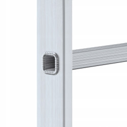 Hliníkový rebrík 1x16 priečok jednodielny DRABEST DP-16 PRO