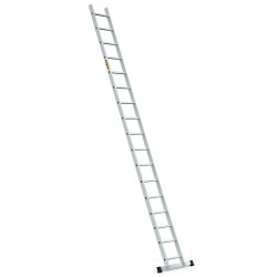 Hliníkový rebrík 1x17 priečok jednodielny DRABEST DP-17 PRO