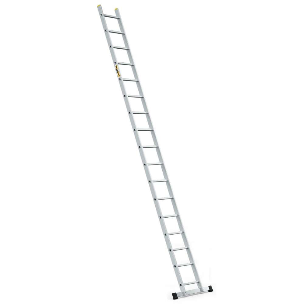 Hliníkový rebrík 1x17 priečok jednodielny DRABEST DP-17 PRO