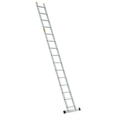 Hliníkový rebrík 1x15 priečok jednodielny DRABEST DP-15 PRO