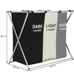 Kôš na bielizeň so stojanom 3 oddiely 146l SPRINGOS HA0101