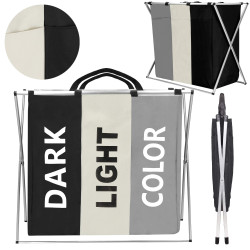 Kôš na bielizeň so stojanom 3 oddiely 146l SPRINGOS HA0099