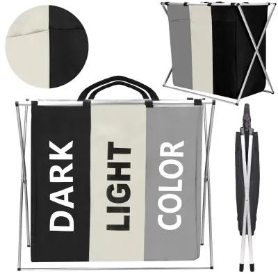 Kôš na bielizeň so stojanom 3 oddiely 146l SPRINGOS HA0099