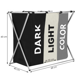 Kôš na bielizeň so stojanom 3 oddiely 146l SPRINGOS HA0099