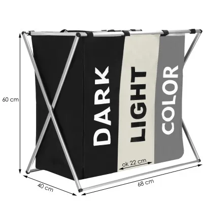 Kôš na bielizeň so stojanom 3 oddiely 146l SPRINGOS HA0099