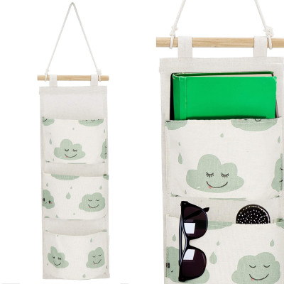 Závesný organizér 3 vrecká SPRINGOS HA0141 mráčiky