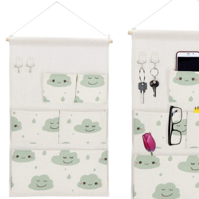 Závesný organizér 5 vreciek SPRINGOS HA0142 mráčiky