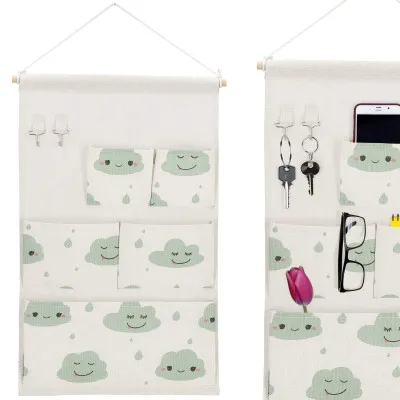 Závesný organizér 5 vreciek SPRINGOS HA0142 mráčiky