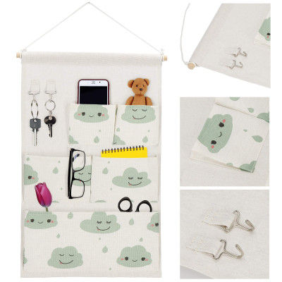 Závesný organizér 5 vreciek SPRINGOS HA0142 mráčiky