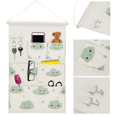 Závesný organizér 5 vreciek SPRINGOS HA0142 mráčiky