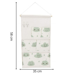 Závesný organizér 5 vreciek SPRINGOS HA0142 mráčiky