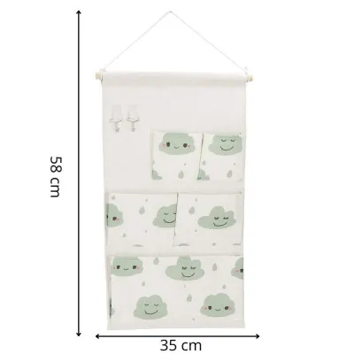 Závesný organizér 5 vreciek SPRINGOS HA0142 mráčiky