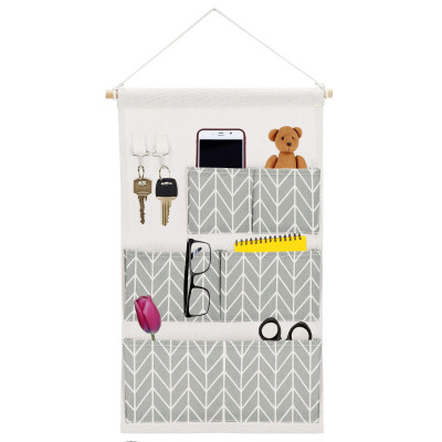 Závesný organizér 5 vreciek SPRINGOS HA0144 sivý