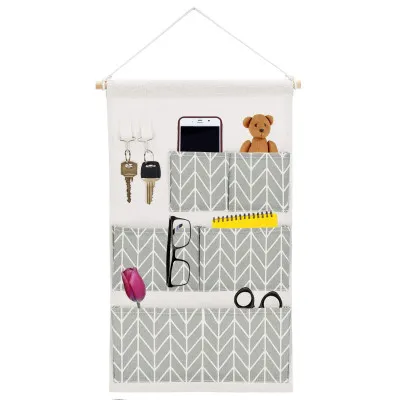 Závesný organizér 5 vreciek SPRINGOS HA0144 sivý