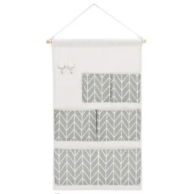 Závesný organizér 5 vreciek SPRINGOS HA0144 sivý