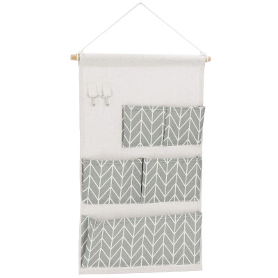 Závesný organizér 5 vreciek SPRINGOS HA0144 sivý