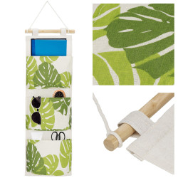 Závesný organizér 3 vrecká SPRINGOS HA0145 listy