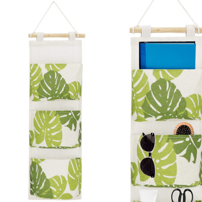 Závesný organizér 3 vrecká SPRINGOS HA0145 listy