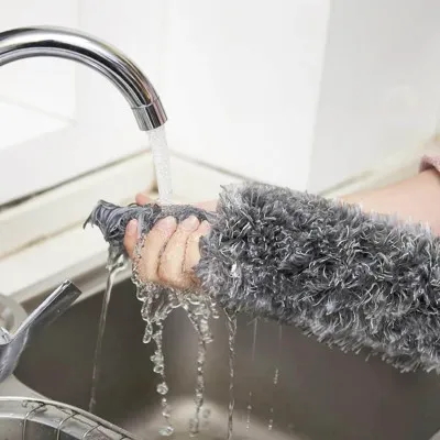 Teleskopická prachovka s 2 nástavcami 75-255 cm SPRINGOS HA7462 sivá