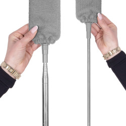 Teleskopická prachovka s 2 nástavcami 75-255 cm SPRINGOS HA7462 sivá