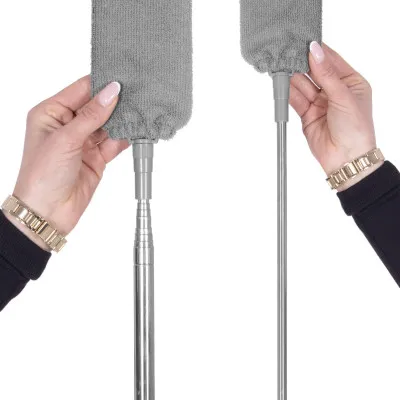Teleskopická prachovka s 2 nástavcami 75-255 cm SPRINGOS HA7462 sivá