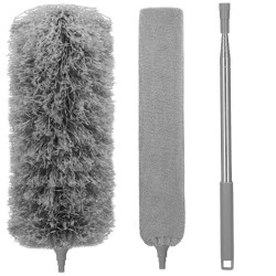 Teleskopická prachovka s 2 nástavcami 75-255 cm SPRINGOS HA7462 sivá