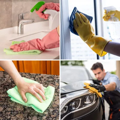 Utierky z mikrovlákna 30x30 cm SPRINGOS HA7466 modro-zelená sada 10ks