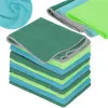 Utierky z mikrovlákna 30x30 cm SPRINGOS HA7466 modro-zelená sada 10ks