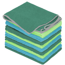 Utierky z mikrovlákna 30x30 cm SPRINGOS HA7466 modro-zelená sada 10ks