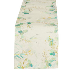 Behúň na stôl 180x32 cm SPRINGOS HA7277 zelené listy