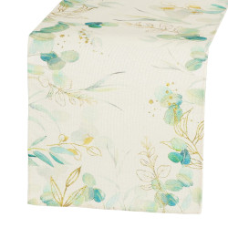 Behúň na stôl 180x32 cm SPRINGOS HA7277 zelené listy