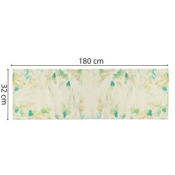 Behúň na stôl 180x32 cm SPRINGOS HA7277 zelené listy