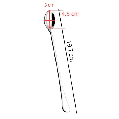 Kávové lyžičky dlhé 19,7 cm SPRINGOS LATTE nerez sada 6 ks