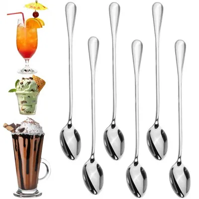 Kávové lyžičky dlhé 19,7 cm SPRINGOS LATTE nerez sada 6 ks