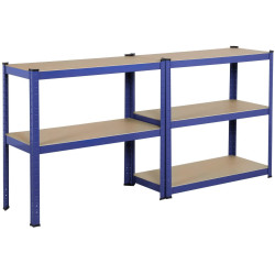 Kovový regál 180x90x40 cm 5 polic lakovaný pozink HIGHER RSM175