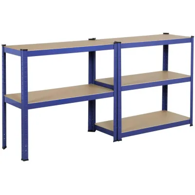 Kovový regál 180x90x40 cm 5 polic lakovaný pozink HIGHER RSM175