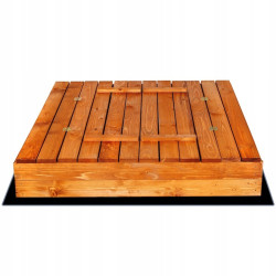 Detské pieskovisko s krytom 120x120 cm SPRINGOS + podložka