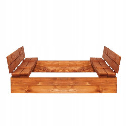 Detské pieskovisko s krytom 120x120 cm SPRINGOS + podložka