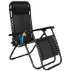 Záhradné polohovacie kreslo SPRINGOS ZERO GRAVITY čierne