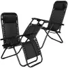 Záhradné polohovacie kreslo SPRINGOS ZERO GRAVITY čierne