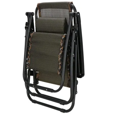 Záhradné polohovacie kreslo SPRINGOS ZERO GRAVITY hnedé