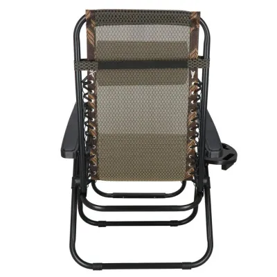 Záhradné polohovacie kreslo SPRINGOS ZERO GRAVITY hnedé