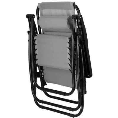 Záhradné polohovacie kreslo SPRINGOS ZERO GRAVITY svetlo šedé
